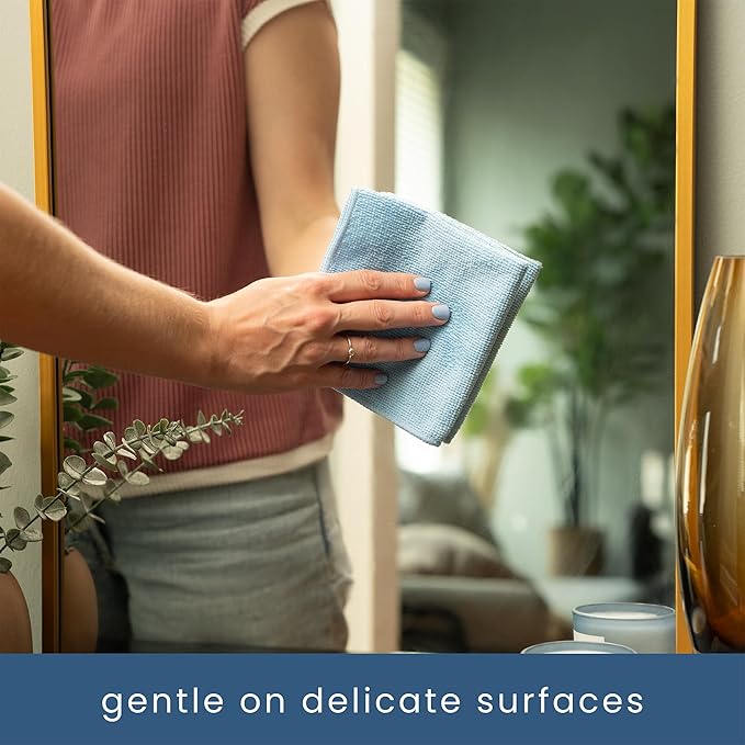 S&T INC. 100 Pack Microfiber Cleaning Cloth, Bulk Towels - Image 3