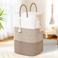 Woven Laundry Basket for Clothes, 65 L Large Rectangle Laundry Hampers by WENMER