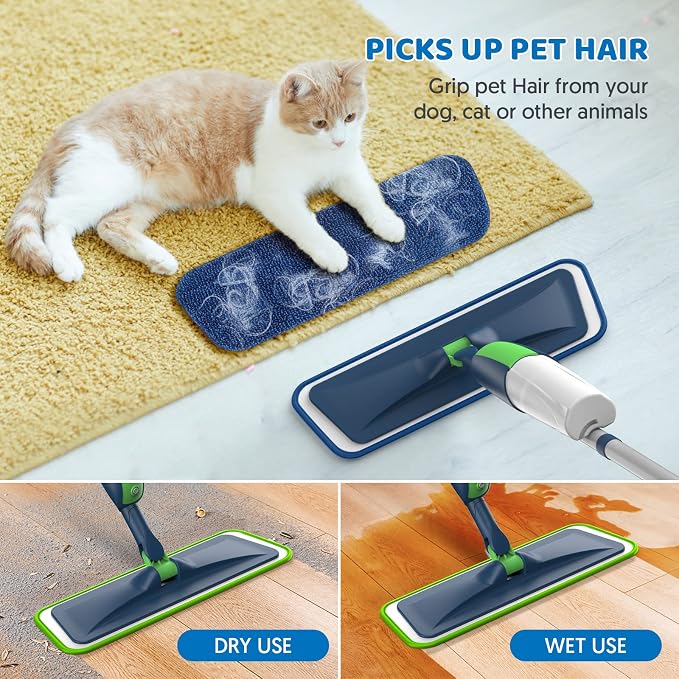 MEXERRIS Spray Wet Mops with 5X Washable Pads - Image 2