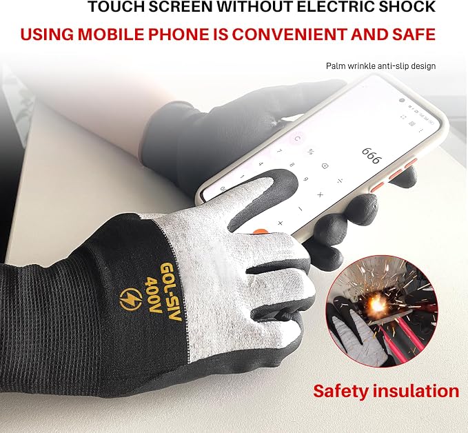 400V Electrical Gloves For Electrician XL - Image 3