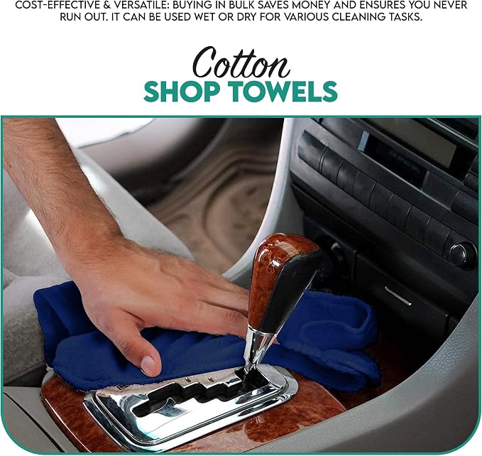ZUPERIA Cotton Shop Towel – Multipurpose Cleaning Cloths Reusable Shop Rags - Image 7