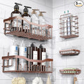 EUDELE 5-Pack Rustproof Stainless Steel Shower Caddy – No Drill Adhesive by EUDELE