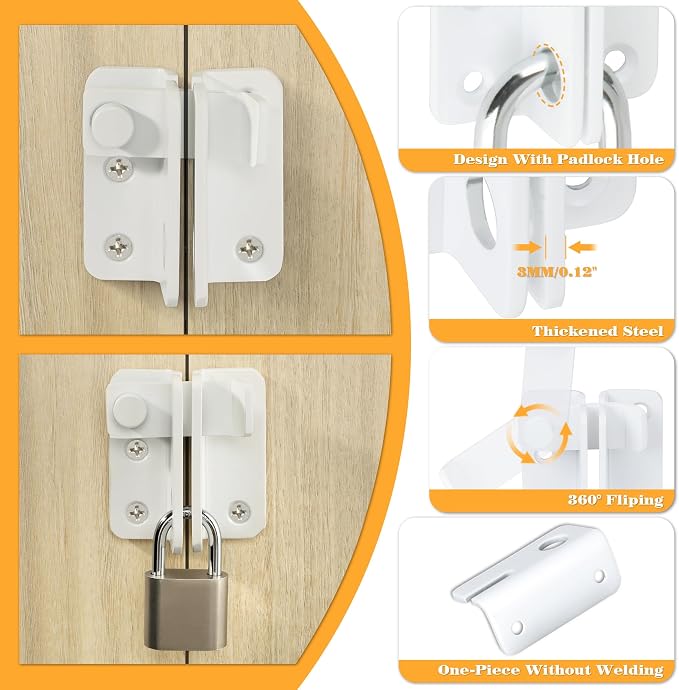 Alise Flip Latch Gate Latch Shed Lock Shed Latch Barn Door Lock Locking Latches - Image 4