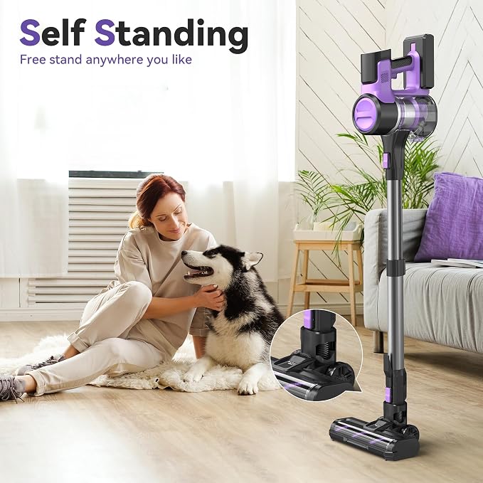 DEVOAC S10 Cordless Vacuum Cleaner, 45Kpa 50mins Lightweight Stick Vacuum - Image 3