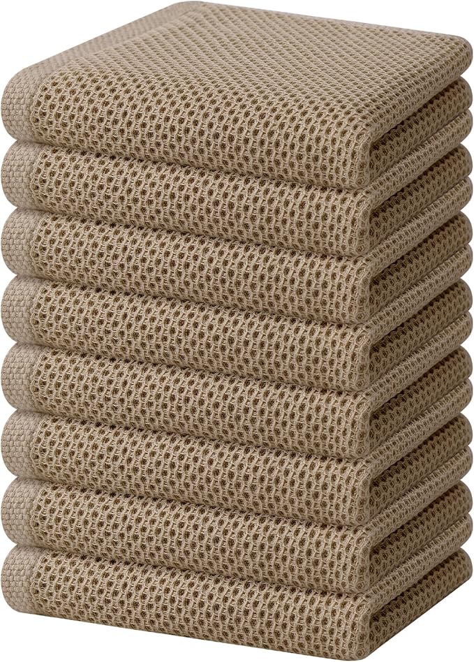 Homaxy 100% Cotton Waffle Weave Kitchen Dish Towels, Ultra Soft Absorbent Quick by Homaxy
