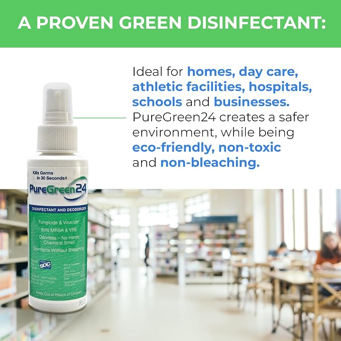 PureGreen24 Safe & Effective Disinfectant. Kills Deadly Germs including RSV - Image 6