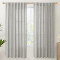 YoungsTex Dark Grey Linen Curtains 78 Inch Length by YoungsTex