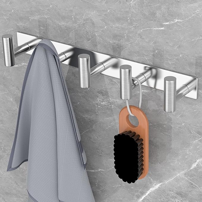 PMMASTO Coat Rack Wall Mounted, 5 "T Shaped Wall Hooks - Image 2