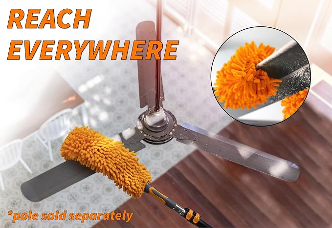 Flexible Ceiling Fan Cleaner Duster // Washable Fan Duster - Image 4
