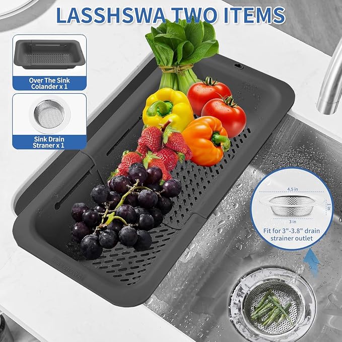 LASSHSWA Collapsible Colander and Strainer - Image 2