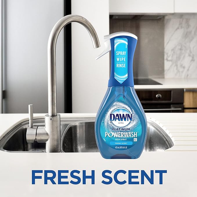 Dawn Platinum Powerwash Dish Spray, Dish Soap Liquid, Fresh Scent Bundle - Image 8