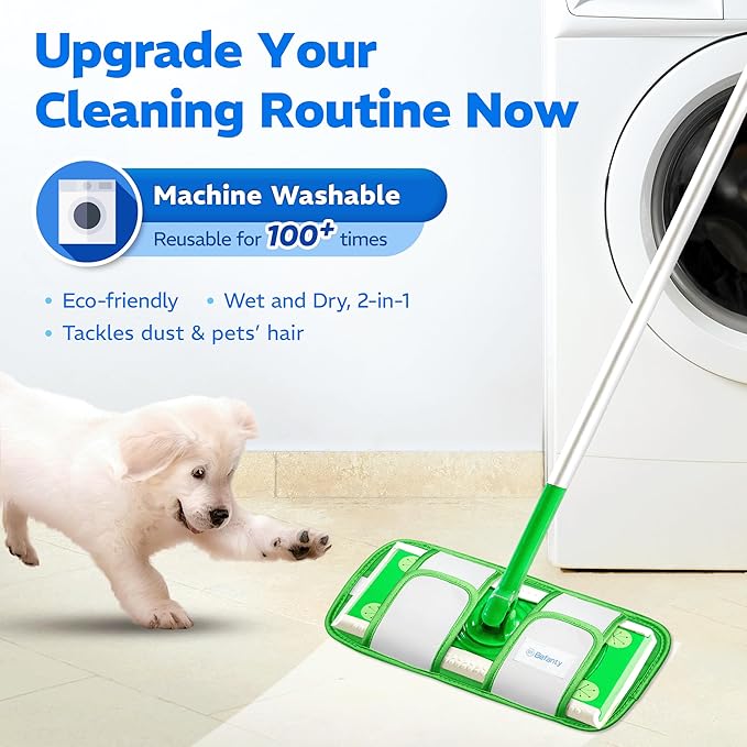 2 Pack Reusable Microfiber Mop Pads, Compatible - Image 4