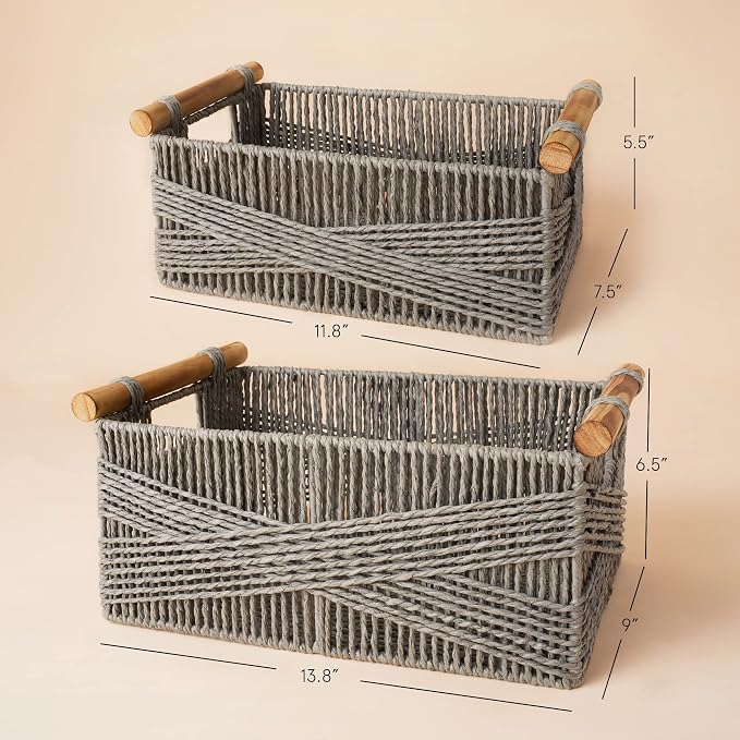 LA JOLIE MUSE Wicker Storage Baskets - Image 5