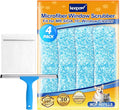 KEEPOW 10" Microfiber Window Scrubber Refill Replacement Compatible by KEEPOW