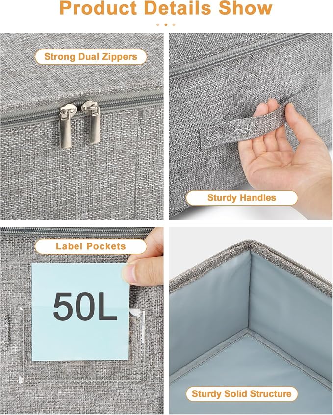 Under Bed Storage, 2 Pack Underbed Storage Container Bags - Image 6