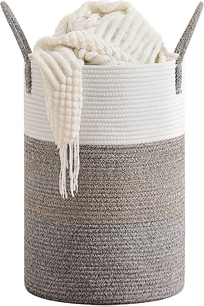 CLHMILY&Z 40L Laundry Basket Round Storage Rope Basket by ClhmilyZ