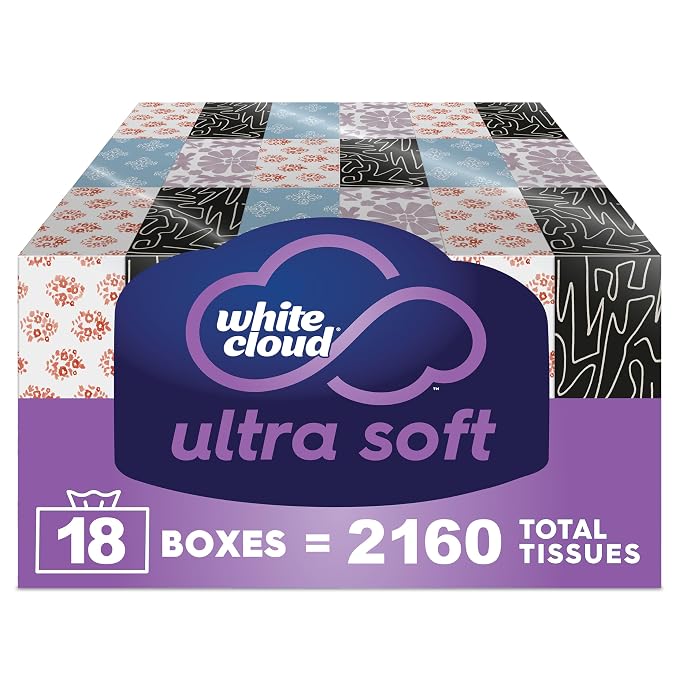 White Cloud Ultra Soft 3-Ply Facial Tissue, 18 Box Multipack, 120 Tissues Per by WhiteCloud