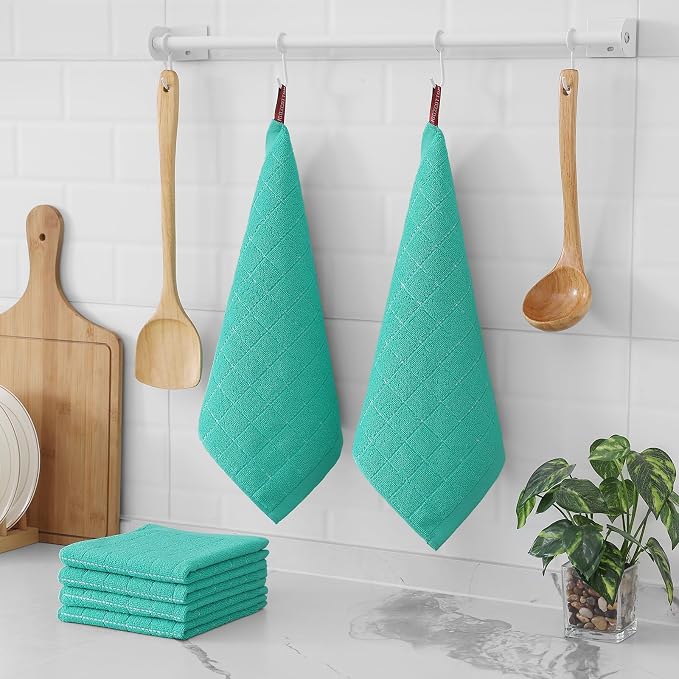 Homaxy 100% Cotton Terry Kitchen Dish Cloths, Ultra Soft and Absorbent Dish - Image 6