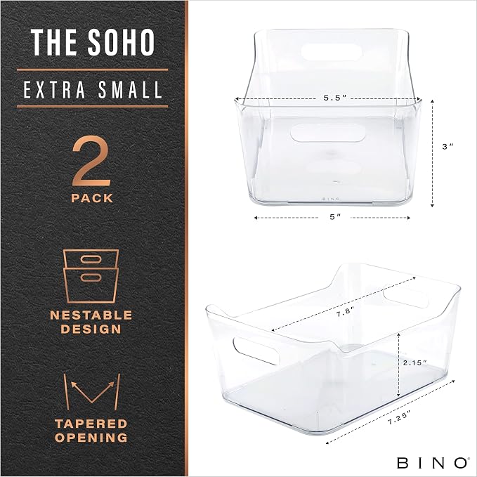 BINO | The SOHO Collection Plastic Storage Bins, X-Small - Image 2