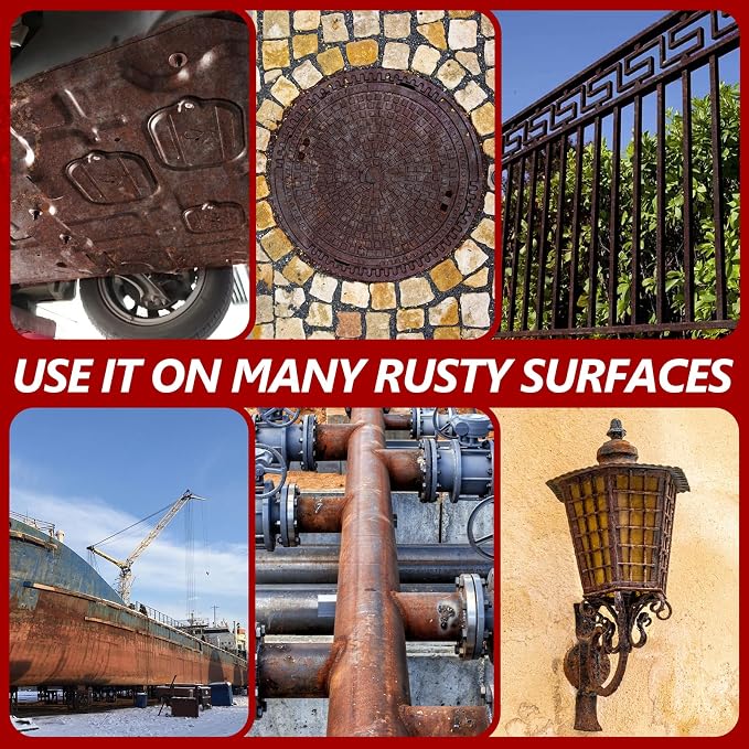 4-in-1 Rust Converter & Metal Primer, 34 Fl Oz Black Rust Inhibitor Paint - Image 5