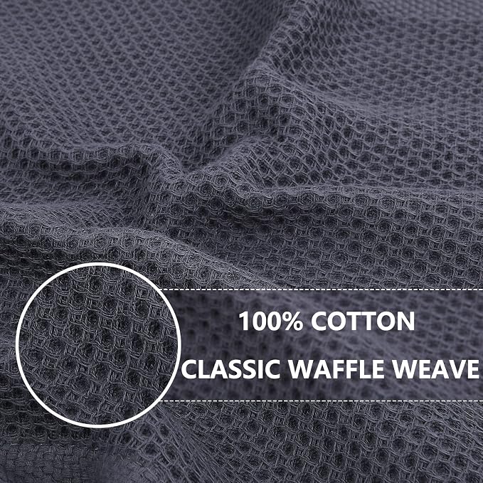 Homaxy 100% Cotton Waffle Weave Kitchen Dish Cloths, Ultra Soft Absorbent Quick - Image 2