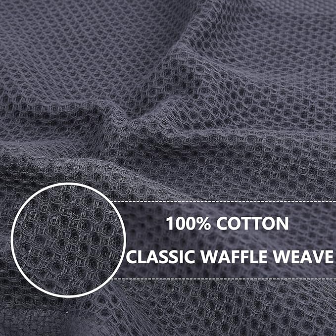 Homaxy 100% Cotton Waffle Weave Kitchen Dish Cloths, Ultra Soft Absorbent Quick - Image 2