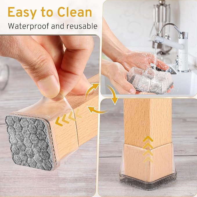24PCS Extra Small Chair Leg Floor Protectors, Furniture Sliders, Chair Leg - Image 6