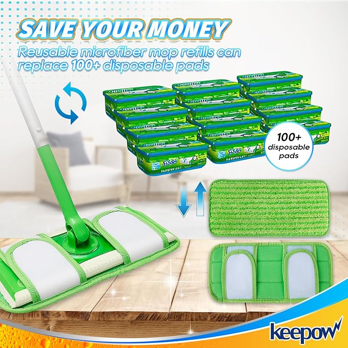 KEEPOW Reusable Mop Pads Compatible - Image 8