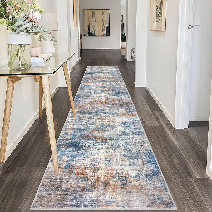IOHOUZE Abstract Runner Rug 2x10 Ft Washable Runners - Image 8