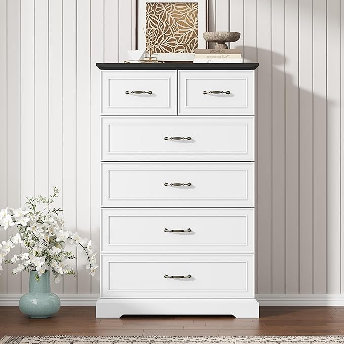 6 Drawer Dresser for Bedroom, Rustic Farmhouse Dresser - Image 3