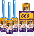 Lint Rollers for Pet Hair Extra Sticky, 660 Sheets Value Set/6 Lint Roller by VweRerk