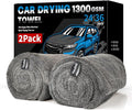 2 Pack XL Car Drying Towel – 1300GSM Ultra Absorbent Microfiber, Twisted Loop by Unknown