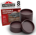 Furniture Cups X-PROTECTOR – 2.5" Caster Cups 8 PCS – Round Furniture Coasters by X-Protector