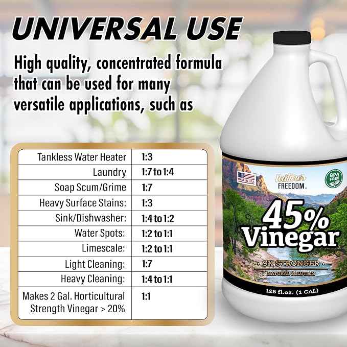 Nature's Freedom 45% Concentrated Vinegar, 1 Gallon - Image 4