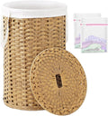 Large Laundry Hamper Laundry Basket Round 34.3 Gal Handwoven Wicker Laundry by SETVSON