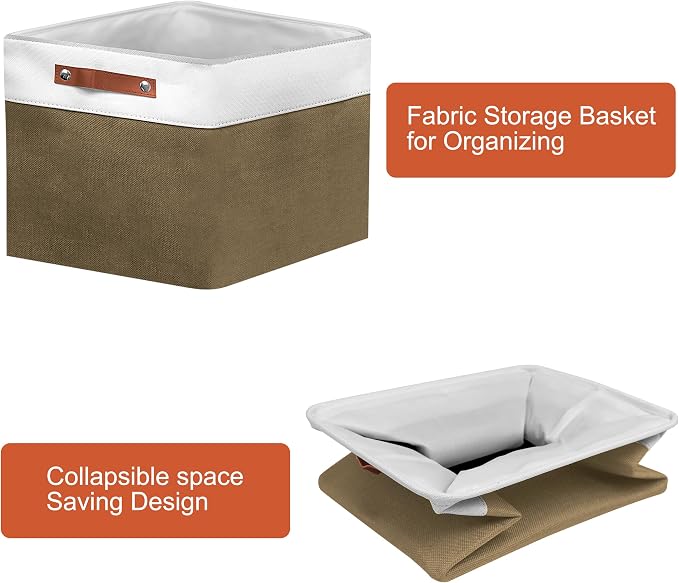 13in Open Fabric Storage Basket - Image 6