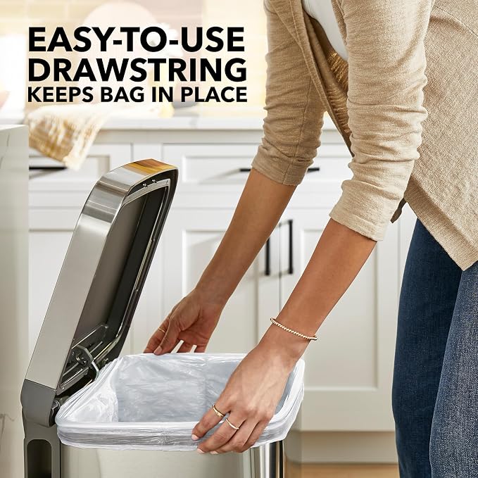 Glad ForceFlex Tall Kitchen Trash Bags, 13 Gallon, Gain Fresh Clean - Image 4