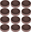 Non Slip Furniture Pads, 2.5” Round Rubber Caster Cups, Anti-Slip Gripper by VOCOMO