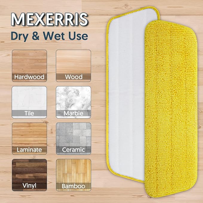 7 Count Reusable Mop Pads for Swiffer PowerMop -MEXERRIS Microfiber Wet Mops - Image 7