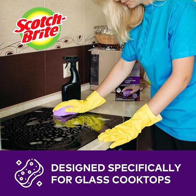 Scotch-Brite Glass Cooktop Pads, Scratch-Free & Non-Abrasive Scrubbers - Image 3