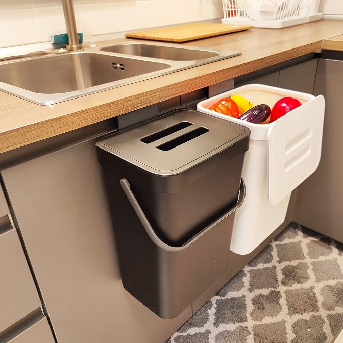 stonespace Under Sink Trash Can，Kitchen Compost Bin, Diaper Pail, 3.2 by stonespace