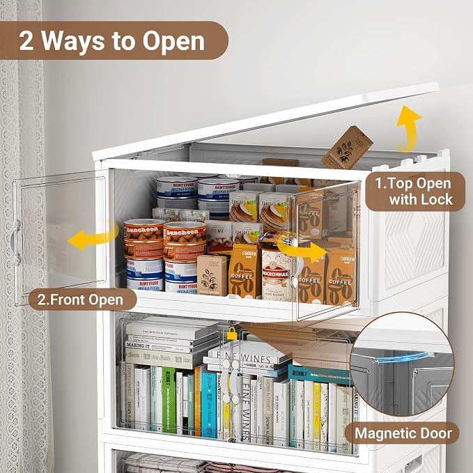 BROVIEW 300QT Extra Large Stackable Storage Bins, 75Gal Clear Plastic Closet - Image 3