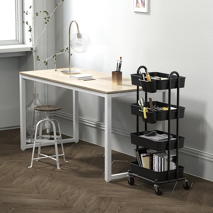 Simple Houseware 4-Tier Multifunctional Rolling Utility Cart - Image 4