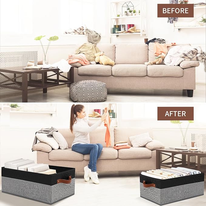 3 Pack Large Capacity Storage Bins Closet Organizer - Image 6