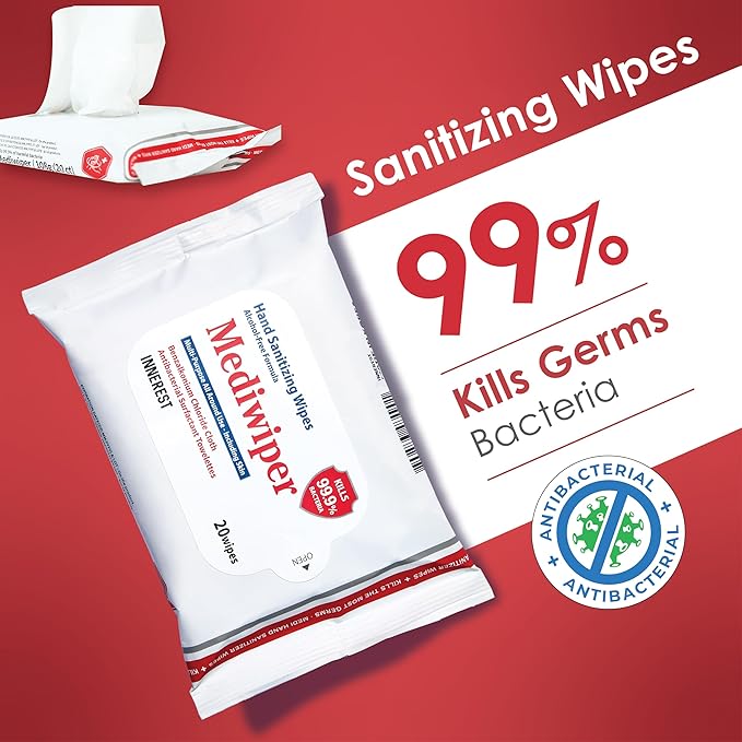 Mediwiper - 160 Wipes Alcohol-Free Sanitizing Wipes Disinfecting Large - Image 2