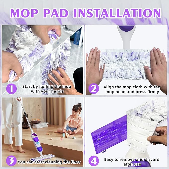 50 Count ‌Disposable Heavy-Duty Power Mop Pads Refills - Image 6