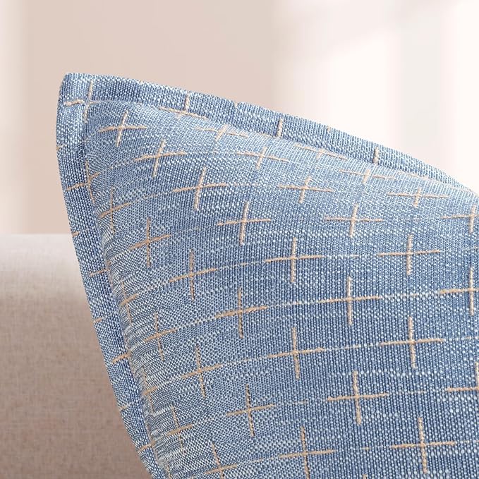 ZWJD 12x20 Pillow Covers Set of 2 Soft Polyester Textured Pillow Covers - Image 2