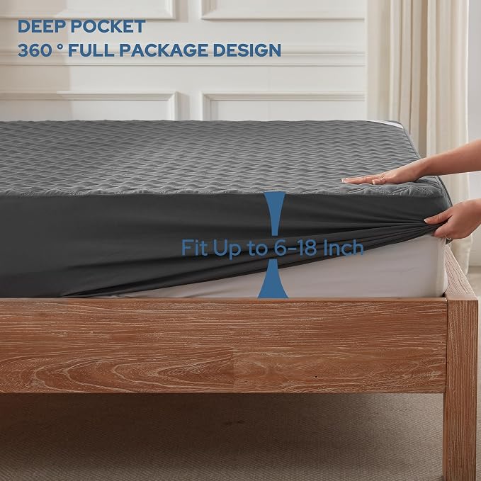 BEDLORE Waterproof Mattress Protector, Noiseless California King Size Mattress - Image 4