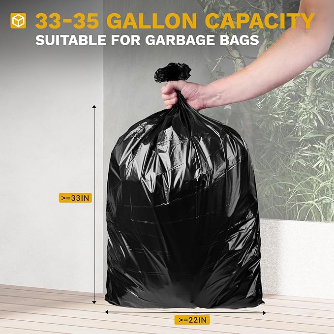 DWVO 38 Gallon Large Outdoor Trash Can, Waterproof Resin Hideaway Garbage Bin - Image 7