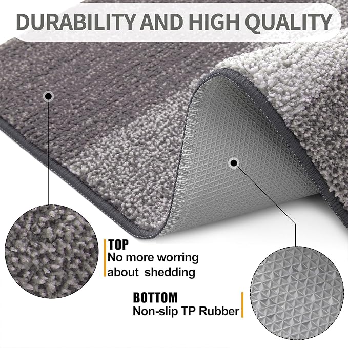 Kitinjoy Indoor Outdoor Door Mat, 30x17 Non-Slip Absorbent Dirt Trapper - Image 3